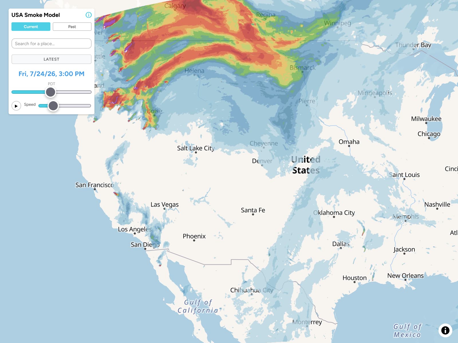 USA Smoke Map